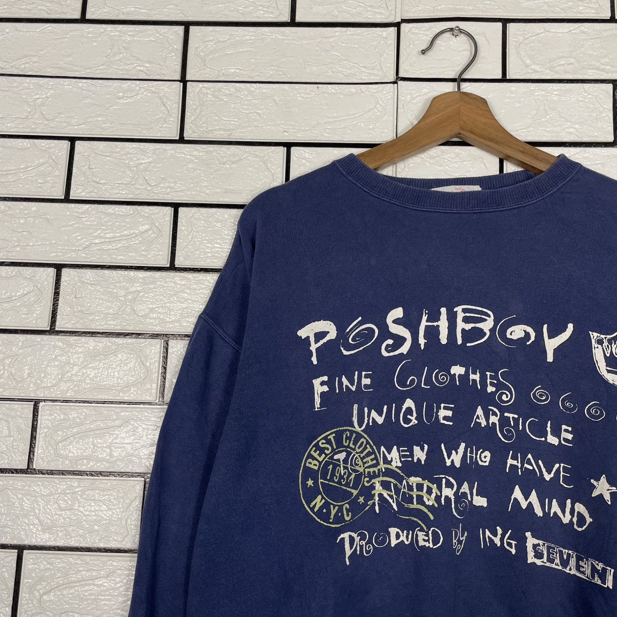 Japanese Brand Poshboy Crewneck Sweatshirt Size US M / EU 48-50 / 2 - 6 Thumbnail
