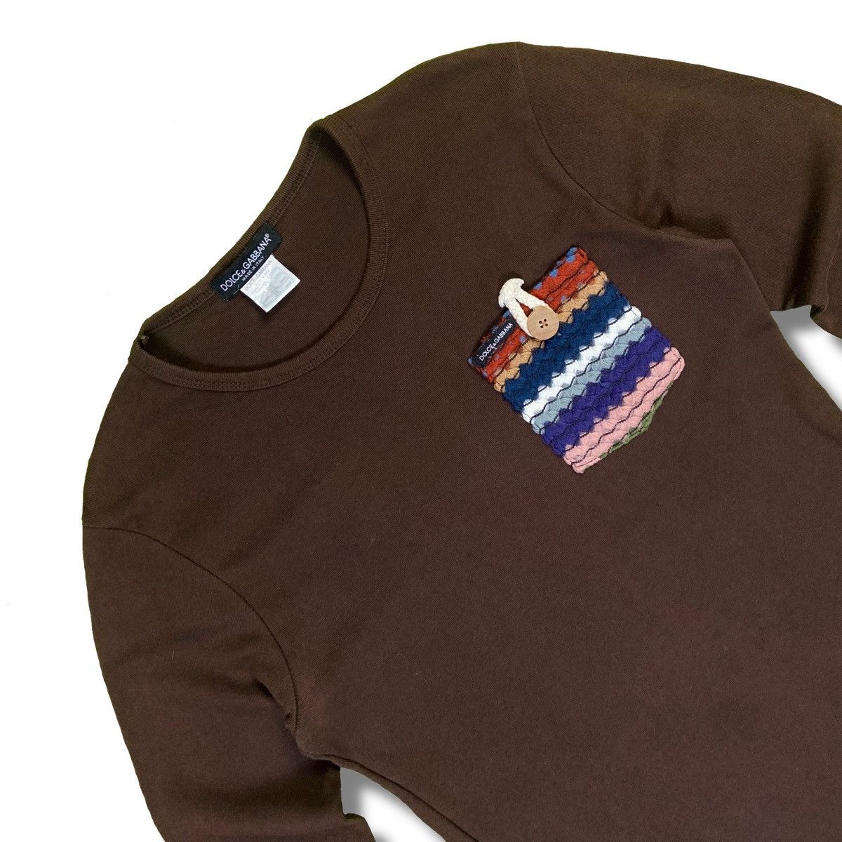 Dolce & Gabbana 2000s Archive Dolce & Gabbana Art Pocket Longsleeve Shirt Size US S / EU 44-46 / 1 - 2 Thumbnail