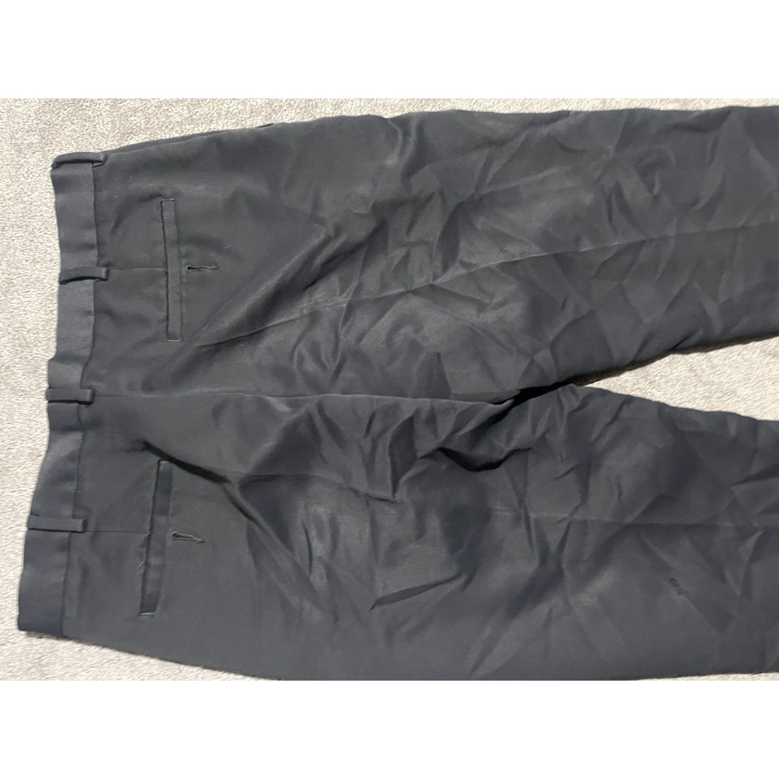 Perry Ellis Perry Ellis Men’s Dress Pants Black Flat Front 34x32 Solid Modern Style Business Casual Workwear Pants Mens Size US 34 / EU 50 - 4 Thumbnail