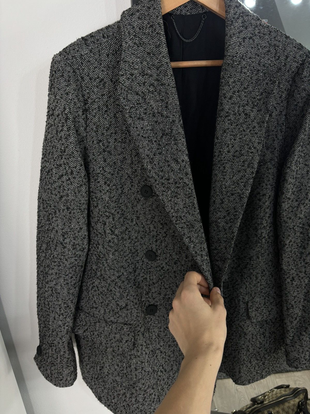 Allsaints × Designer Luxury Wool AllSaints Blazer Jacket Coat Double-Row Elegant Size L / US 10 / IT 46 - 6 Thumbnail