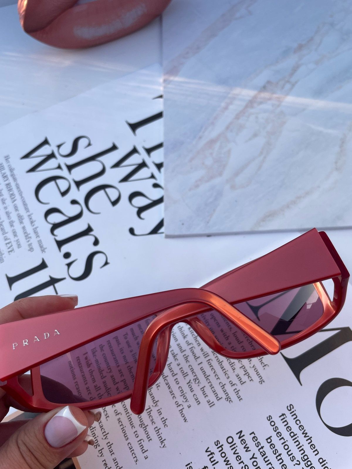 Prada Prada vintage red sunglasses SPR01F Size ONE SIZE - 4 Thumbnail