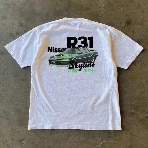 VIBE Mibuki x Kita White casual retro car print t-shirt Size US M / EU 48-50 / 2 - 3 Thumbnail