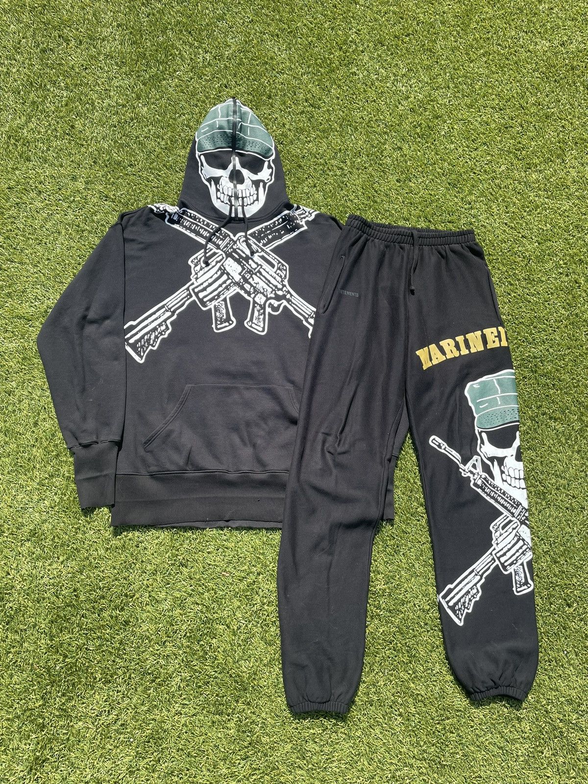 VETEMENTS Marine Infantry ARMY ヴェトモン Vetements Vetements SS19 Army Marine infanterie skull full zip