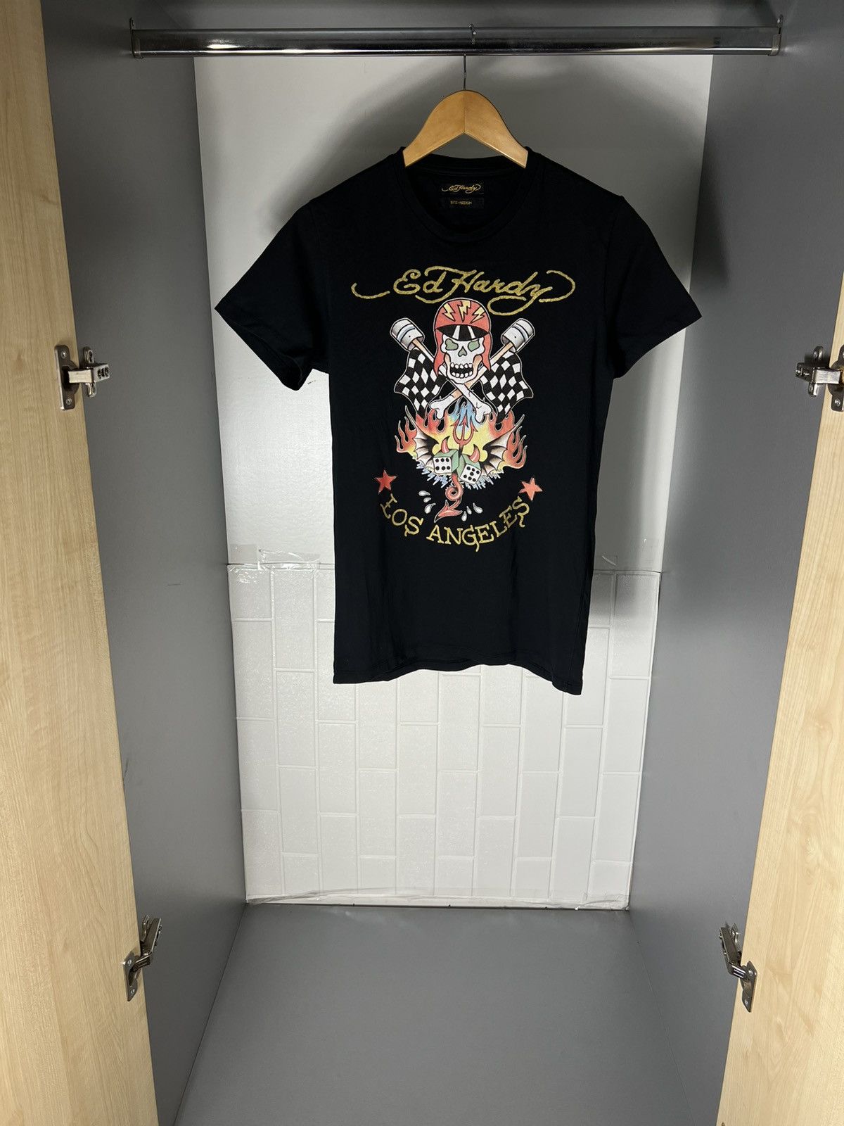 Ed Hardy VINTAGE EX HARDY BY CHRISTIAN PISTON HEAD DESIGNER Y2K 90s Size US M / EU 48-50 / 2 - 1 Thumbnail