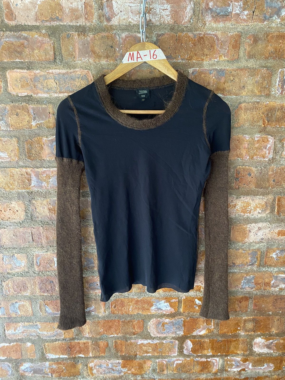 Jean Paul Gaultier 🔥1990s JPG mesh hybrid LS Size S / US 4 / IT 40 - 2 Thumbnail