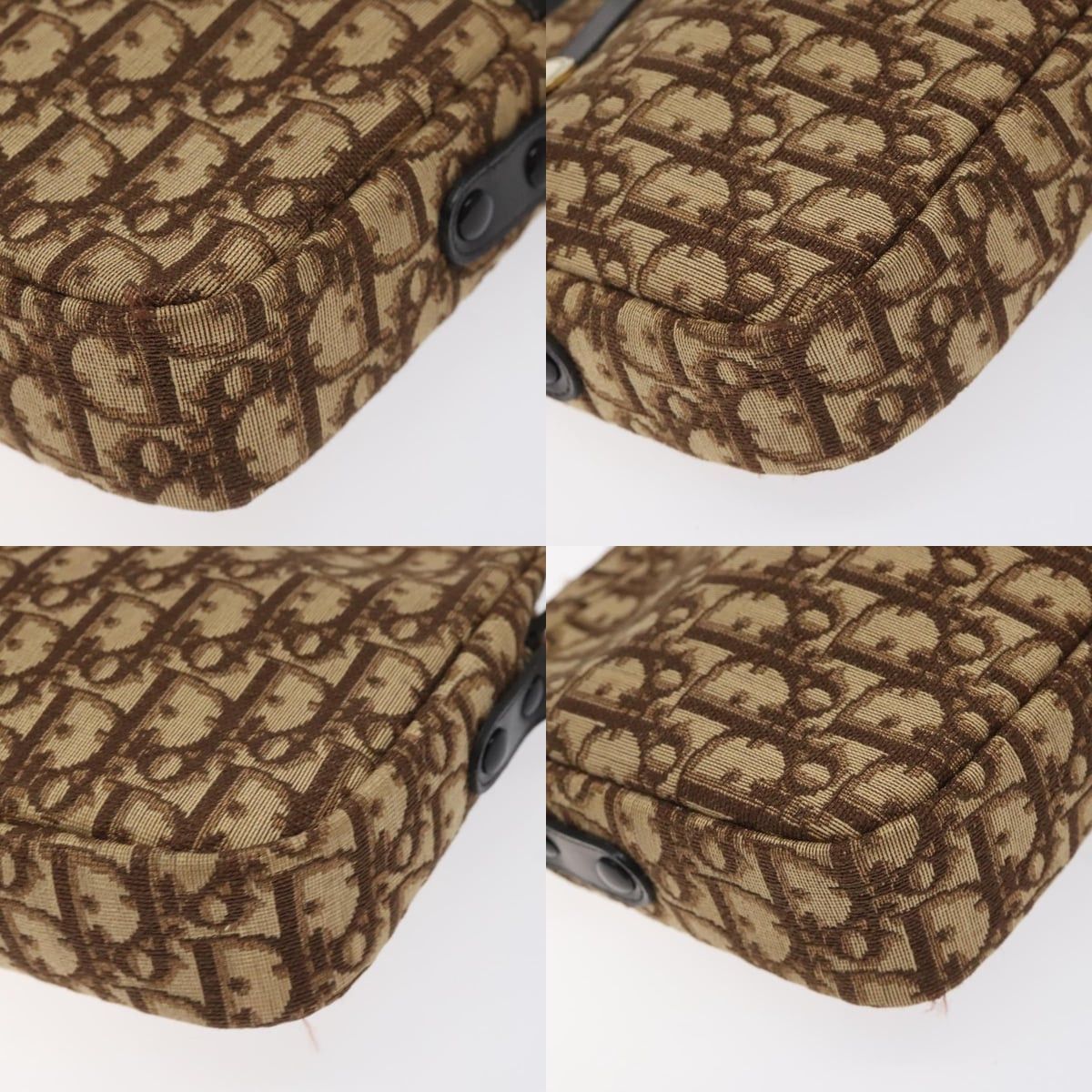 Dior DIOR Trotter Canvas Shoulder Bag Brown Gold Size ONE SIZE - 10 Thumbnail