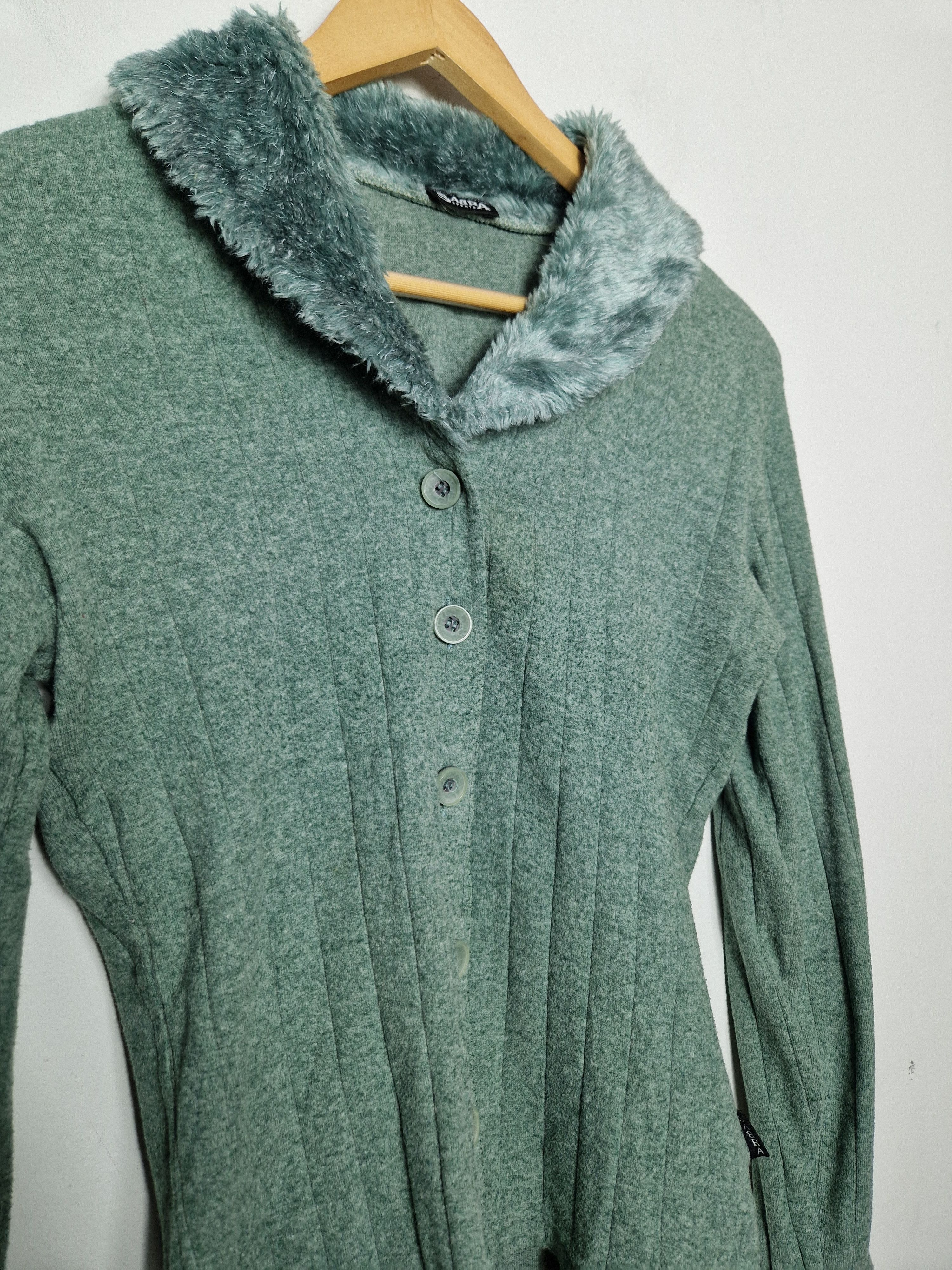 Vintage vintage green faux fur cardigan Size S / US 4 / IT 40 - 4 Thumbnail