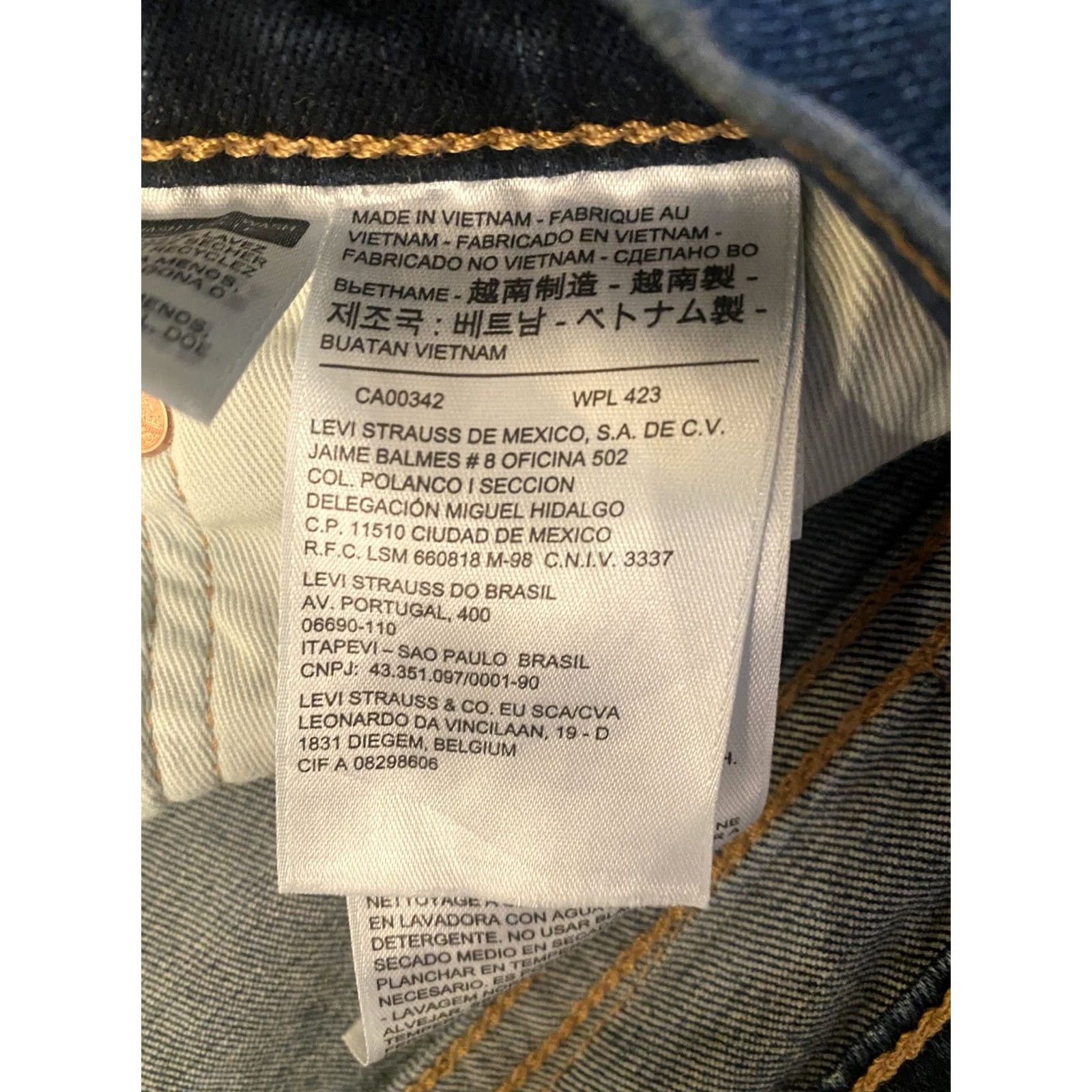 Levi's Levi's Premium 502 Regular Tapered BIG E Dark Blue Denim Jeans Men 38x30 Leather Size US 34 / EU 50 - 5 Thumbnail