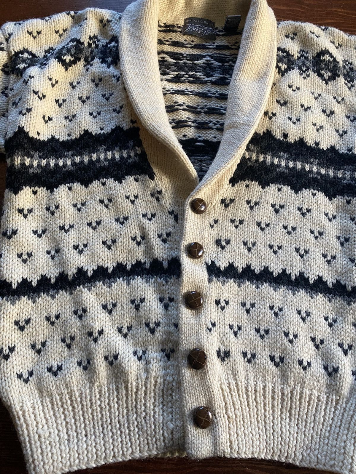 Lord & Taylor Vintage 90’s Lord & Taylor Wool Cowl Neck Cardigan Sweater Size US M / EU 48-50 / 2 - 3 Thumbnail
