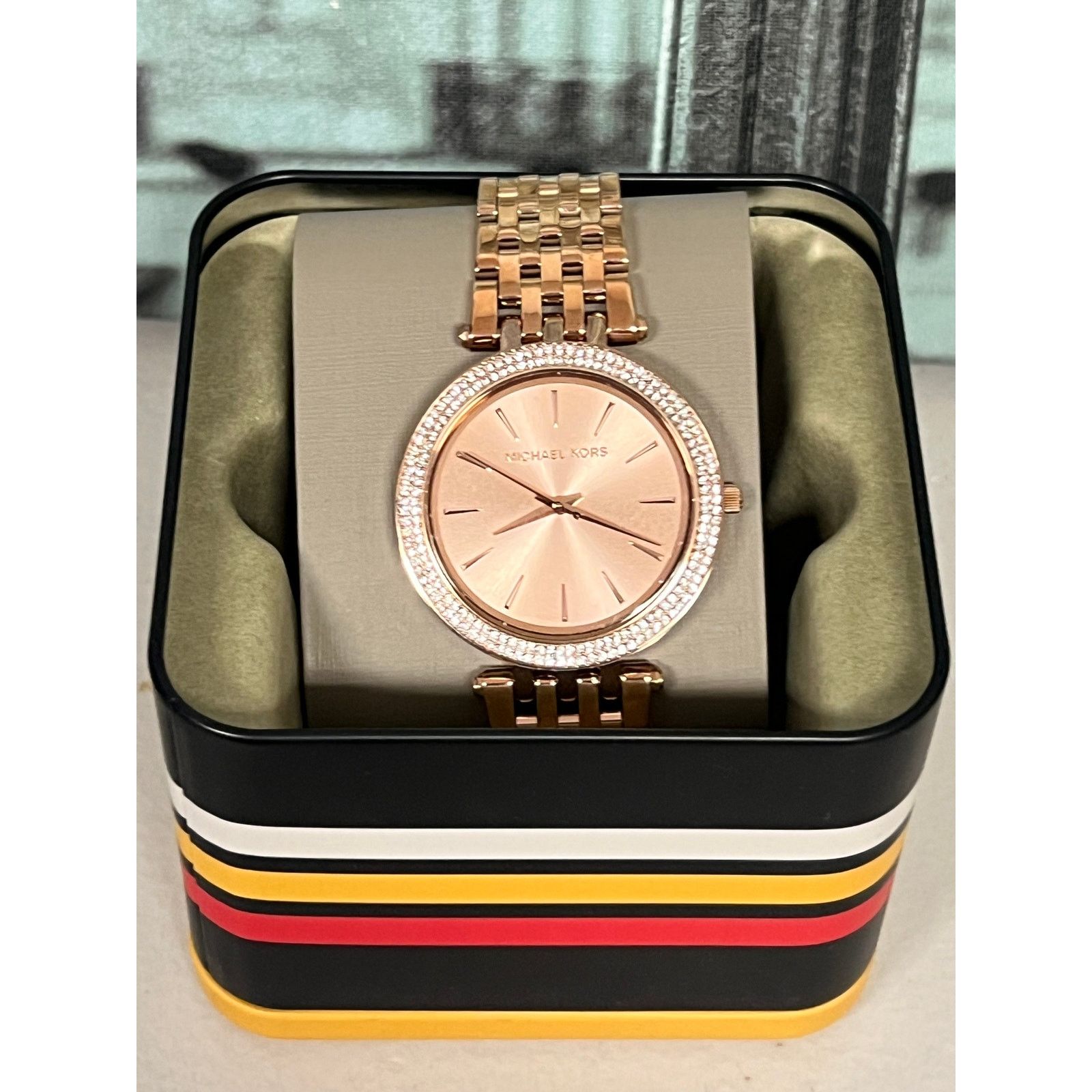 Michael Kors Michael Kors MK3192 Darci Pavé Rose Gold-Tone Watch Size ONE SIZE - 7 Thumbnail