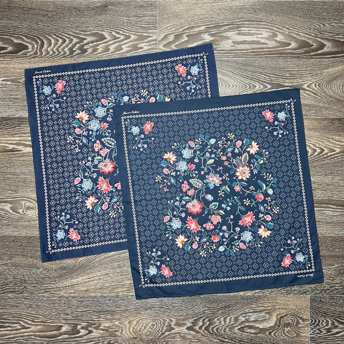 Jacob Cohen 2x JACOB COHEN Paris Silk Cotton Pocket Square Size ONE SIZE - 1 Thumbnail