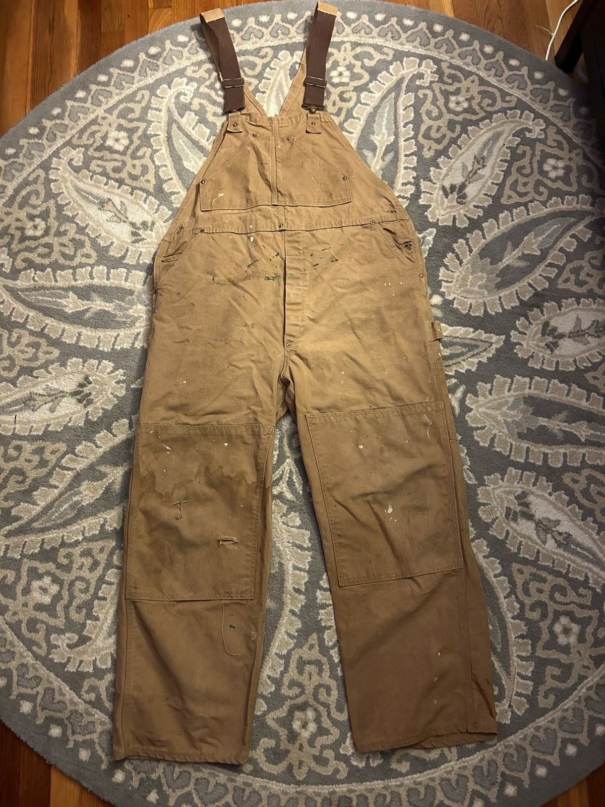 Carhartt × Vintage 1970s Carhartt Double Knee Overalls Size US 42 / EU 58 - 1 Thumbnail