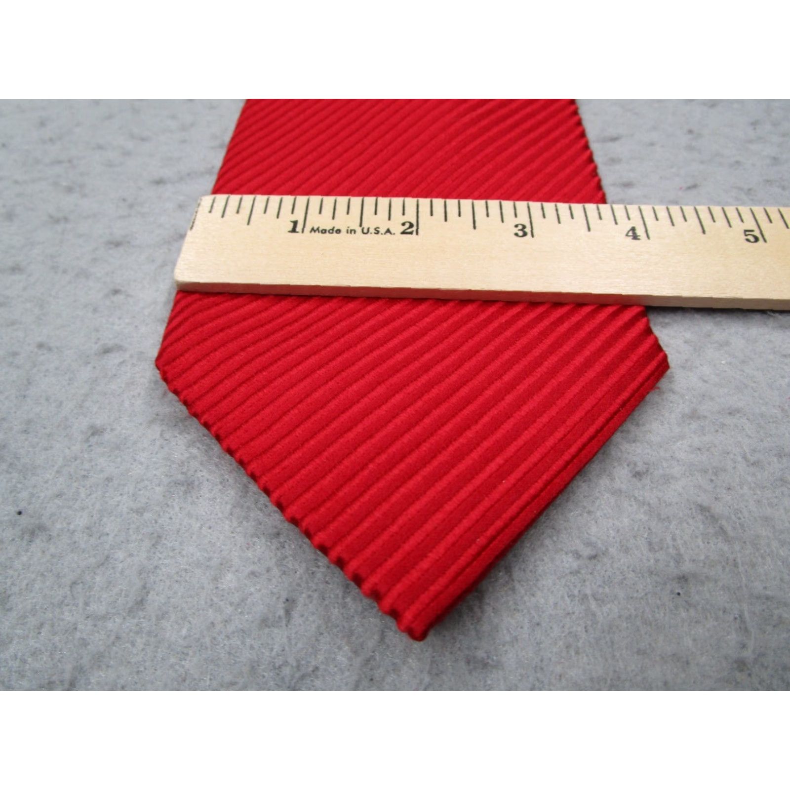 David Donahue David Donahue Silk Tie Mens Red Striped Designer Handmade Classic Length USA Size ONE SIZE - 5 Thumbnail