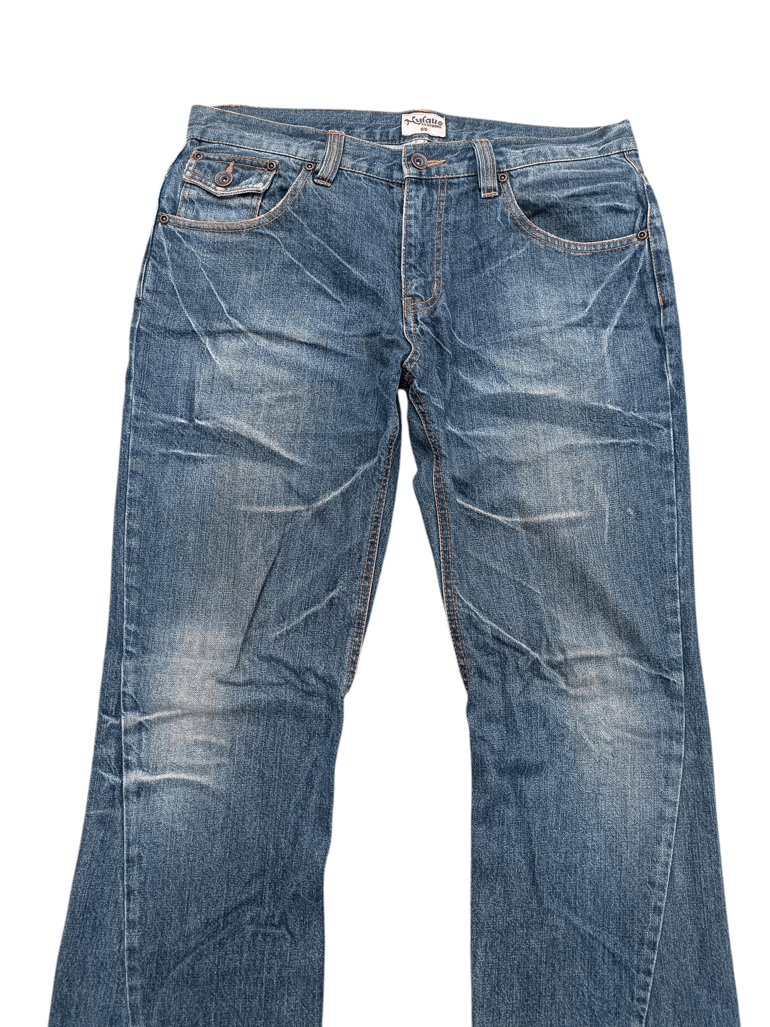Japanese Brand Nylaus Jeans Flare Distressed Denim Style Size US 34 / EU 50 - 17 Thumbnail