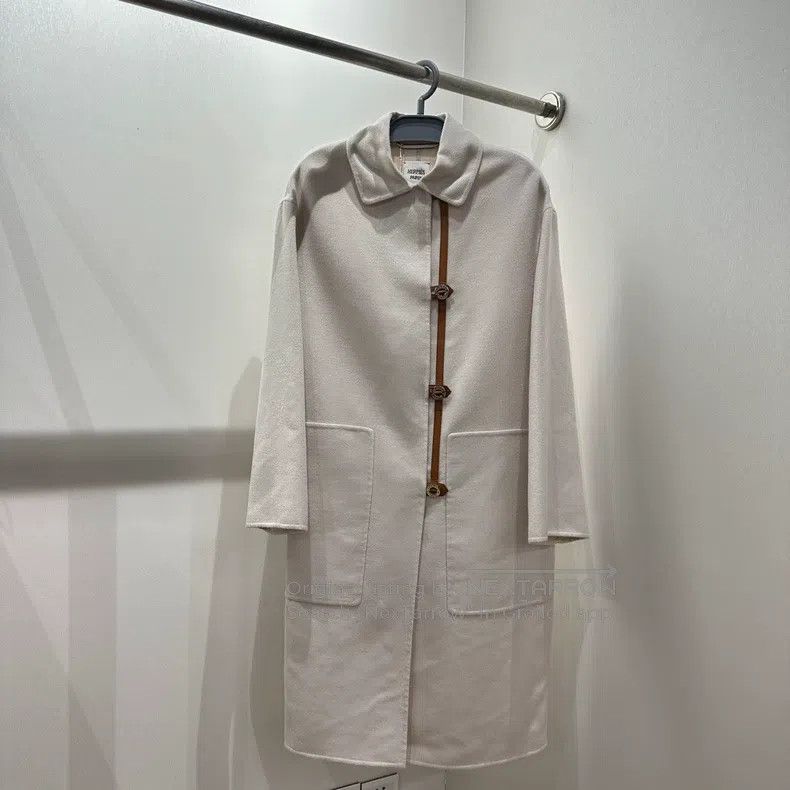 Hermes Hermes Jacquard Cashmere Overcoat Size XXS / US 00 / IT 34 - 1 Thumbnail