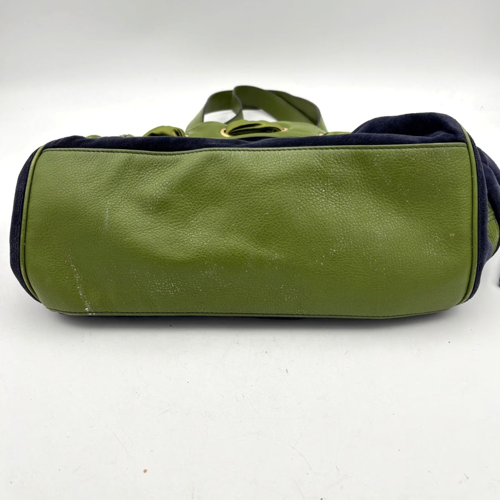 Juicy Couture VINTAGE Juicy Couture Daydreamer Shoulder Bag Purse Y2K Velour Bag Women Blue Cotton/Poly Top Handle Womens Size ONE SIZE - 6 Thumbnail