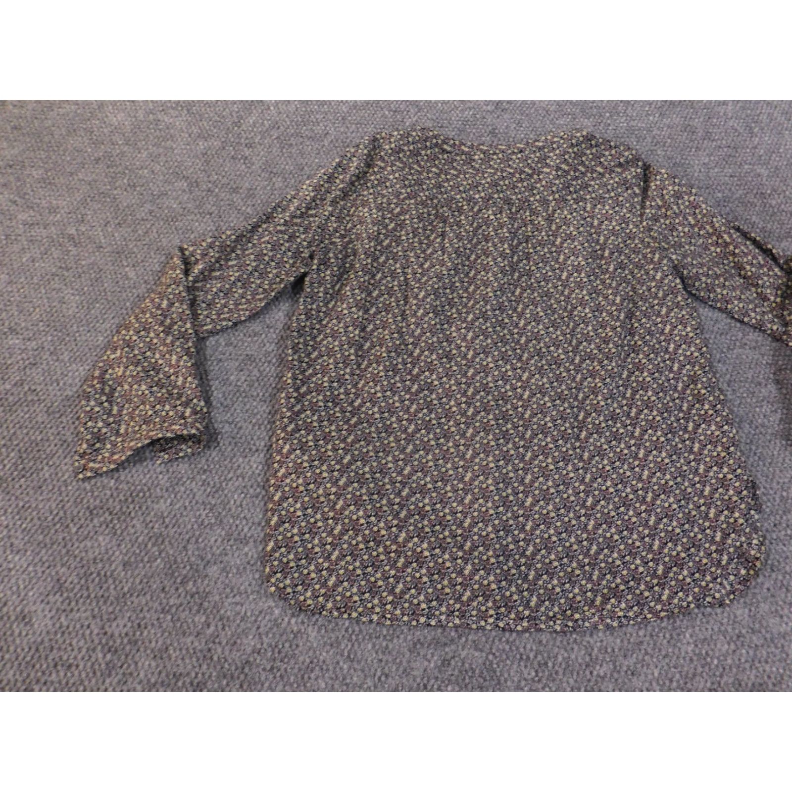 Ann Taylor Loft Top Button-Up Cotton Floral Long Sleeve Womens M Black Size M / US 6-8 / IT 42-44 - 7 Thumbnail
