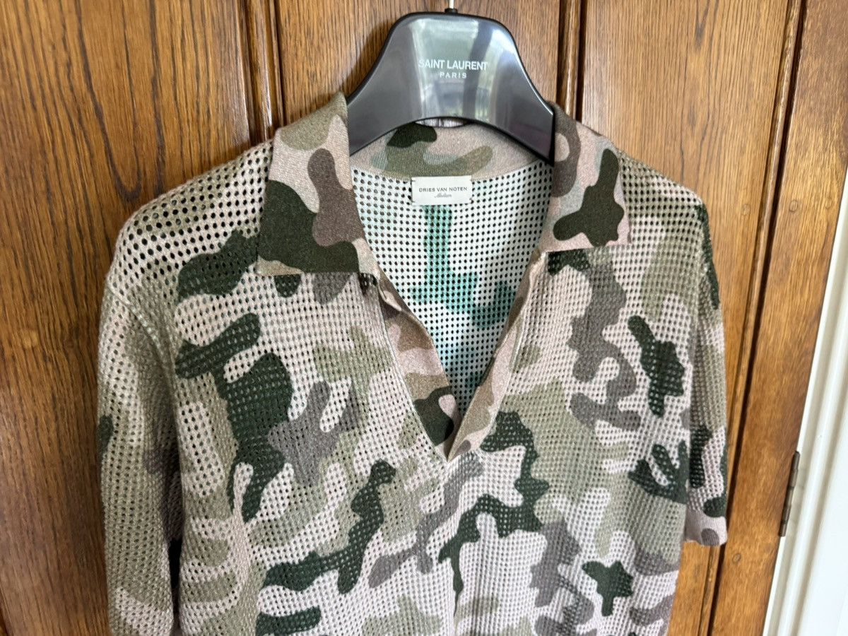 Dries Van Noten Dries Van Noten mesh camo camouflage polo shirt grail Size US M / EU 48-50 / 2 - 8 Thumbnail