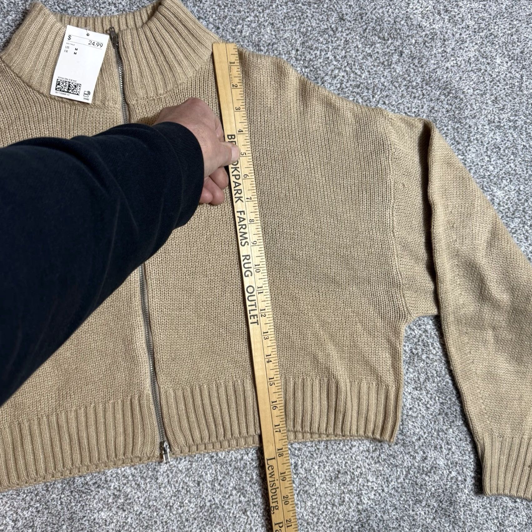 H&M H&M Divided Sweater Womens M Cropped Full Zip Mock Neck Streetwear Preppy Casual City日韩? Size M / US 6-8 / IT 42-44 - 2 Thumbnail