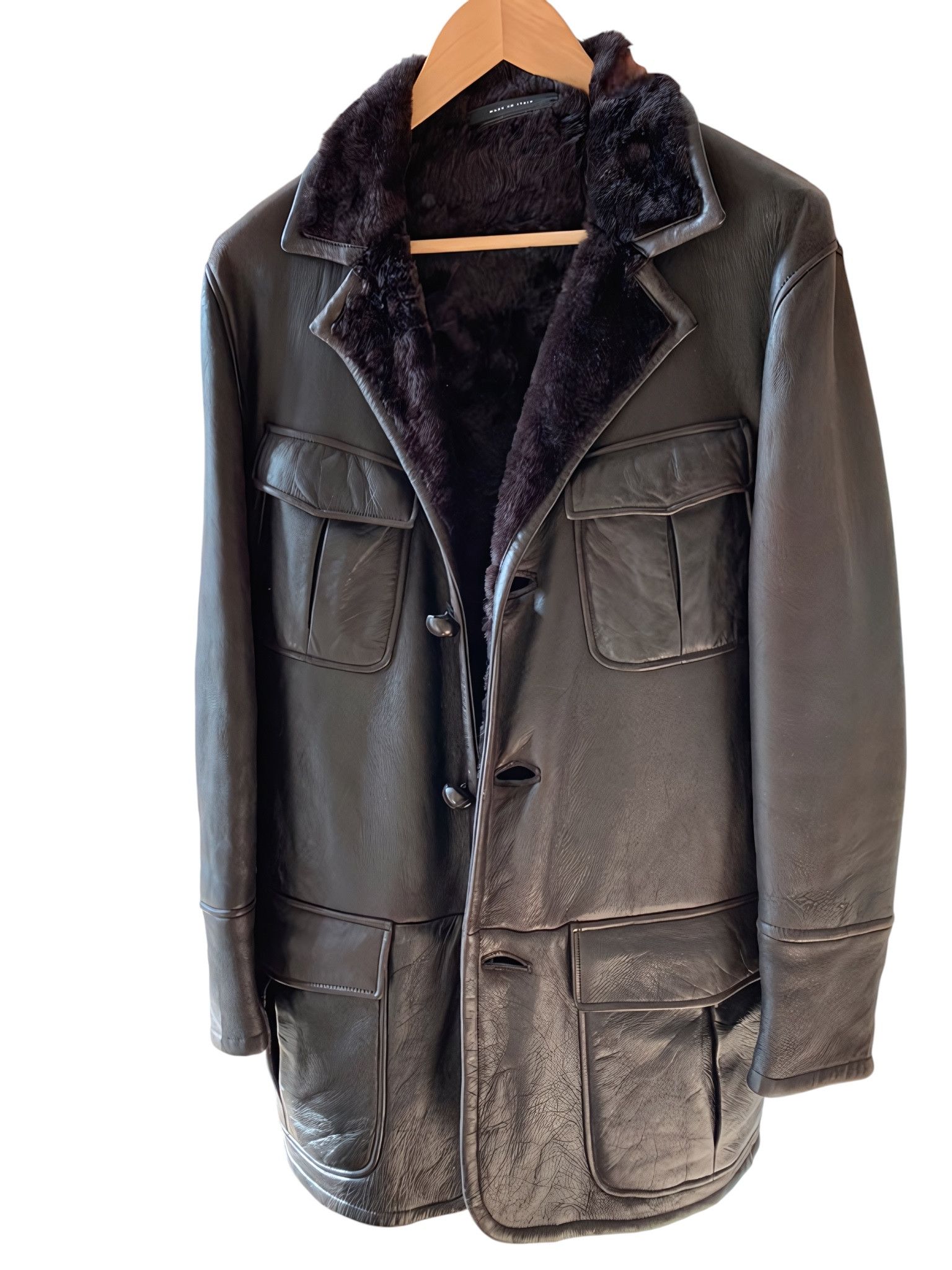 Gucci SHEARLING LEATHER COAT BY TOM FORD Size US XL / EU 56 / 4 - 1 Thumbnail