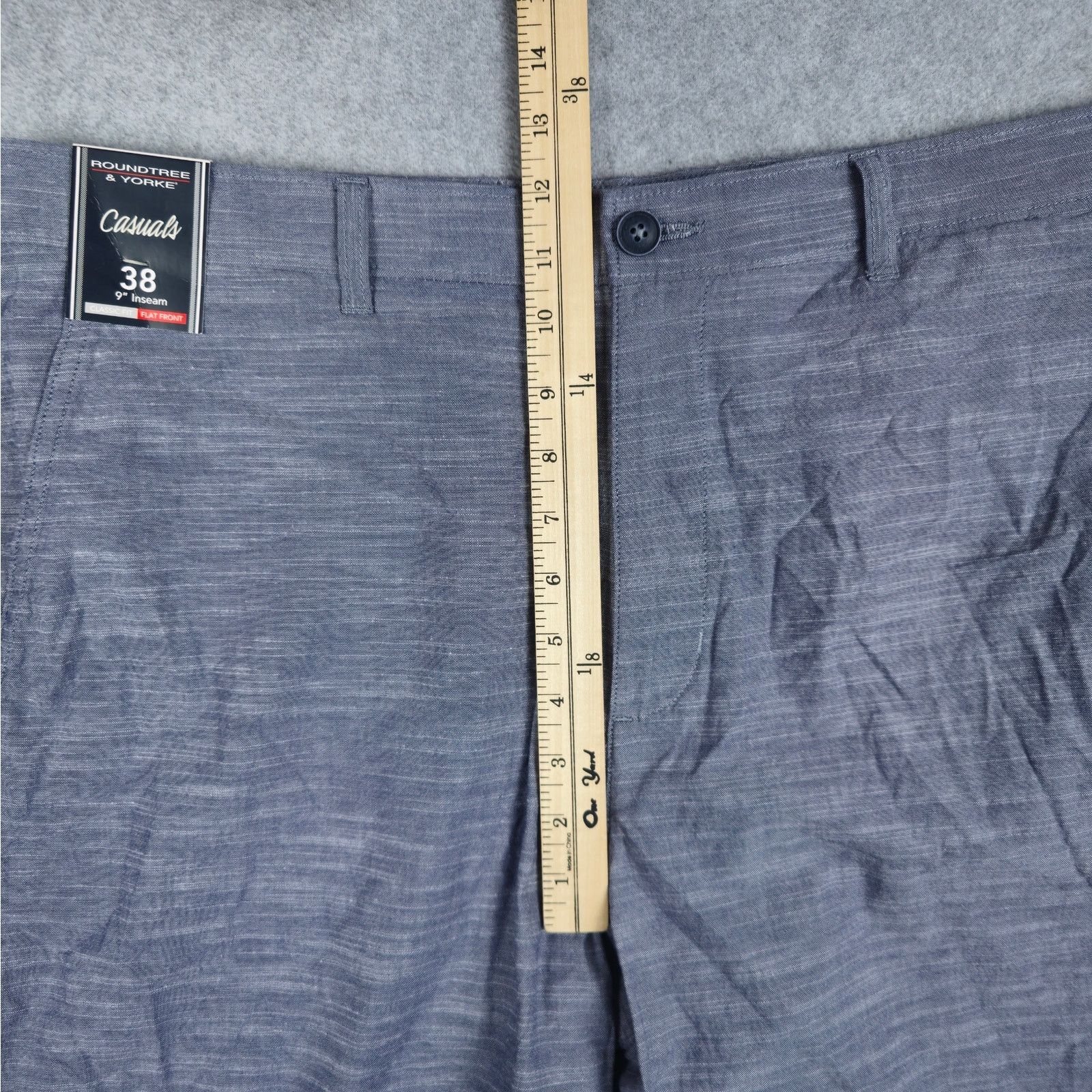 Roundtree & Yorke NWT Roundtree & Yorke 38 Gray Flat Front Chino Style Shorts Size US 38 / EU 54 - 9 Thumbnail