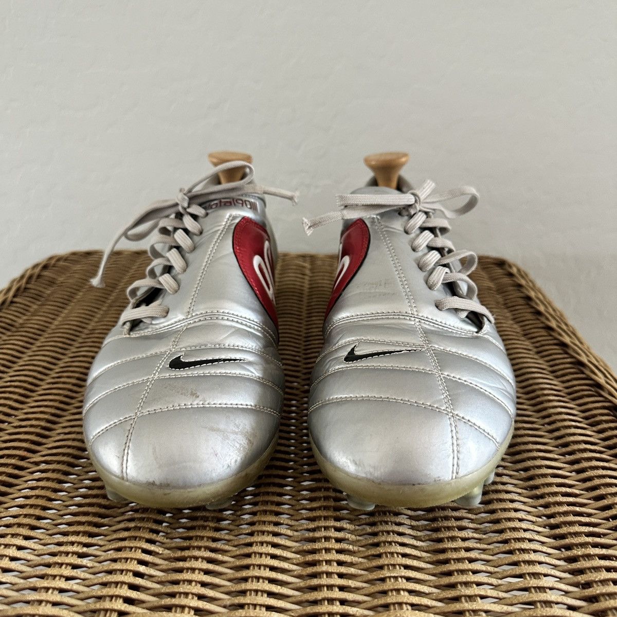 Nike Nike Total 90 Air Zoom FG Silver US12 Boots Cleats Italy Size US 12 / EU 45 - 3 Thumbnail