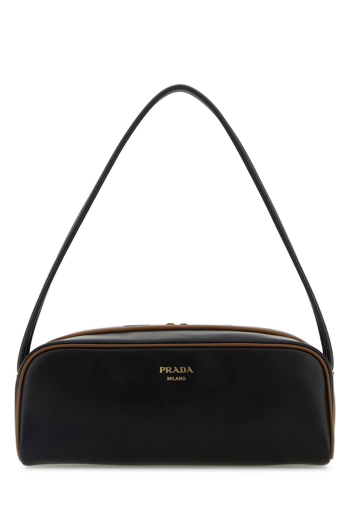Prada Black Leather Shoulder Bag Size ONE SIZE - 1 Thumbnail