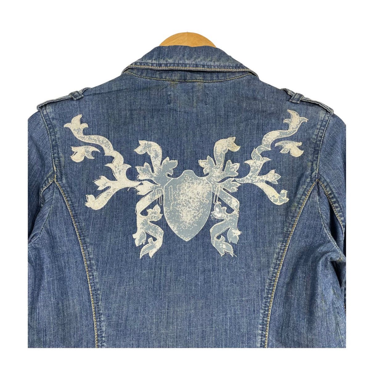 Diesel 💥DIESEL DENIM CROPPED BOMBER TRIBAL JEAN JACKET Size S / US 4 / IT 40 - 8 Thumbnail