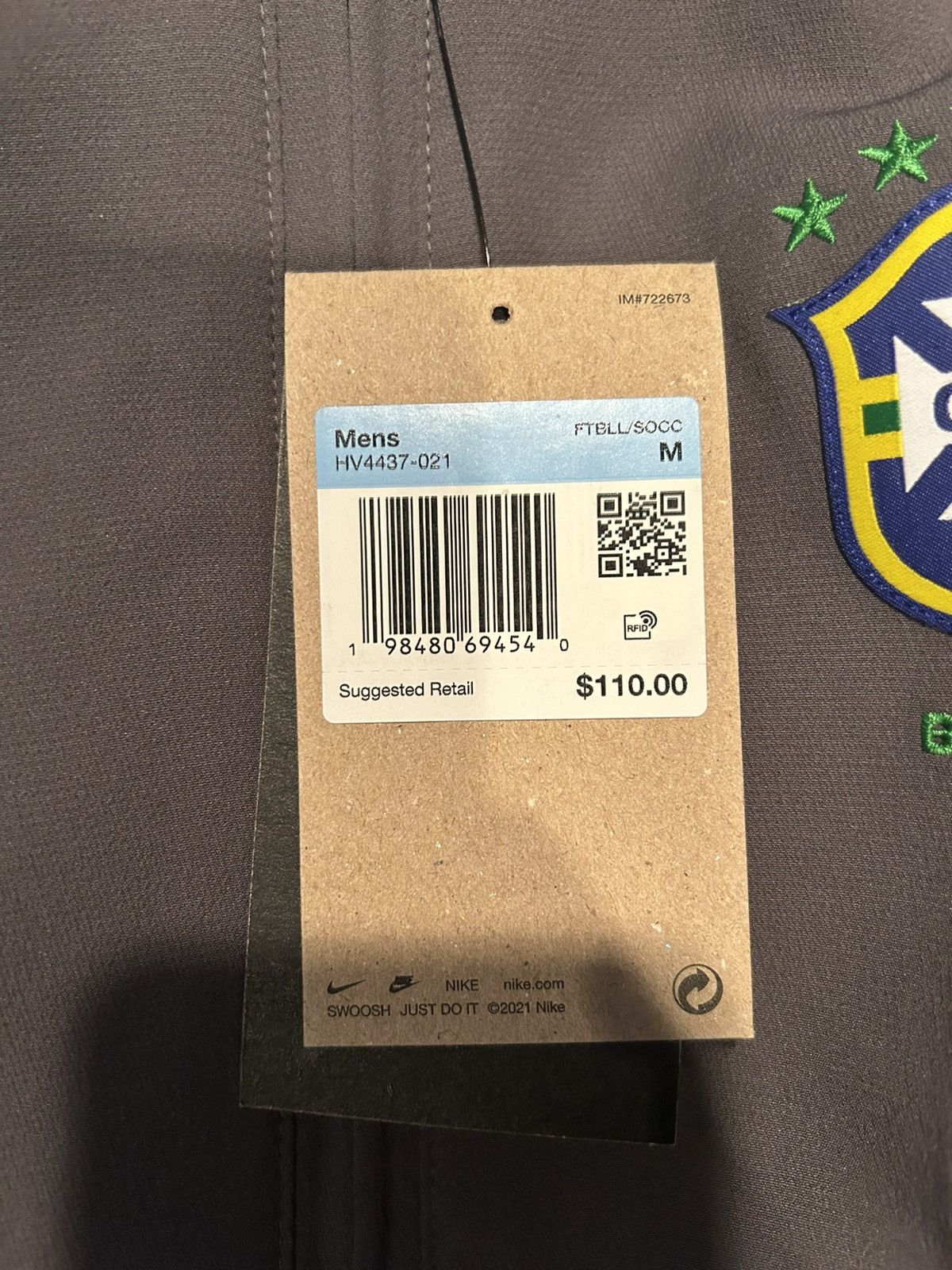 Nike Nike Total 90 Brazil Reissue Replica Soccer Track Jacket Size US M / EU 48-50 / 2 - 6 Thumbnail
