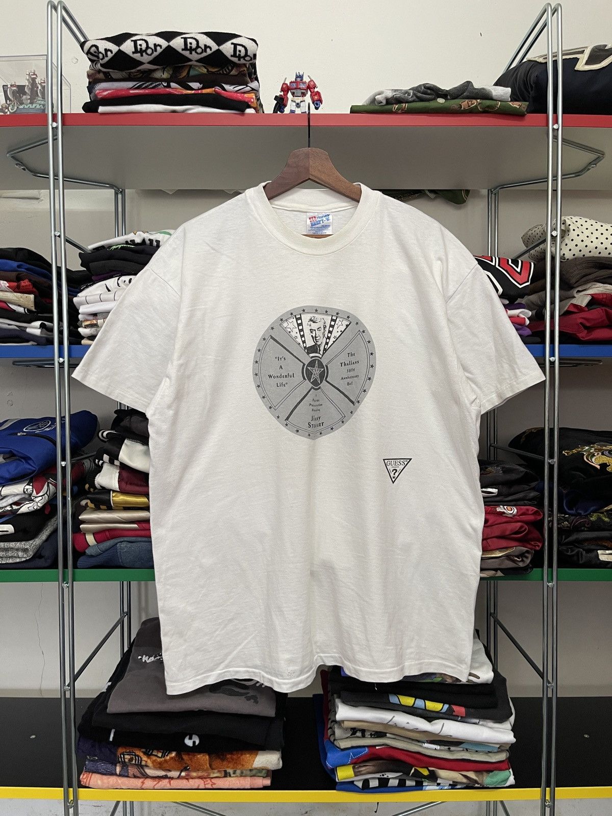 Vintage Vintage 90s Guess The Thalians Jimmy Stewart Honurable Tee Size US XL / EU 56 / 4 - 1 Thumbnail