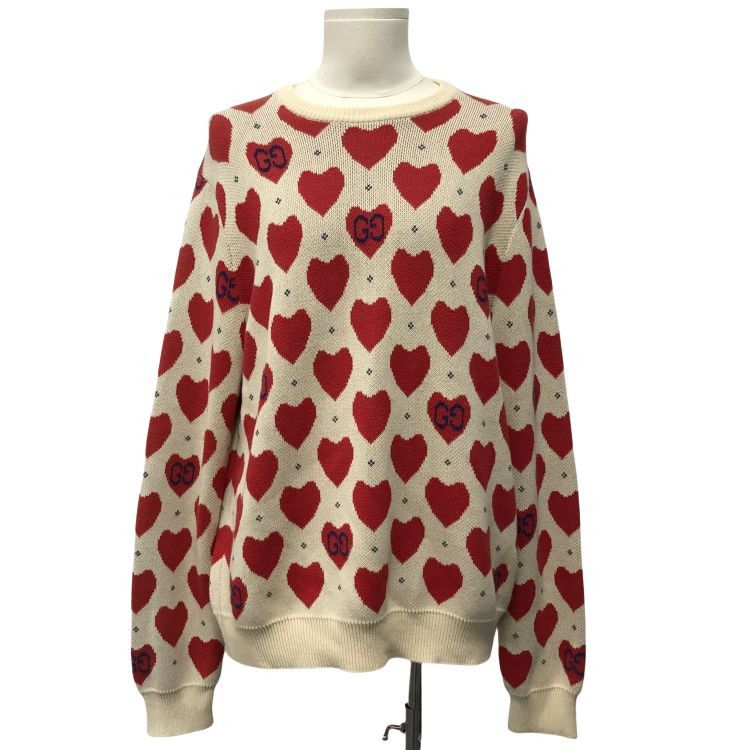 Gucci Gucci Heart GG Knit Sweater Size XXL Size US XXL / EU 58 / 5 - 1 Thumbnail