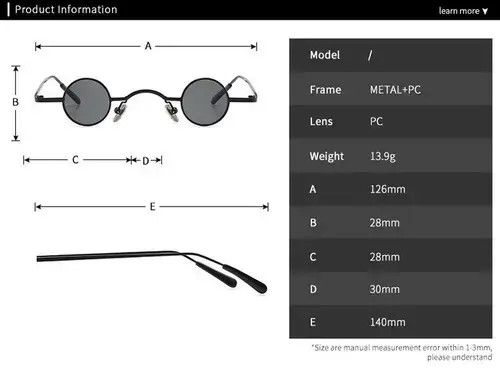 VIBE Retro punk sunglasses Size ONE SIZE - 3 Thumbnail