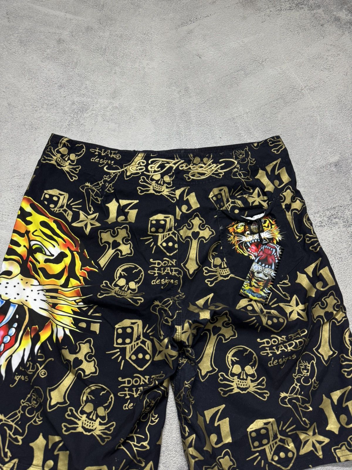 Ed Hardy Vintage Y2k Ed Hardy Tiger Shorts 00’s Size US 36 / EU 52 - 12 Thumbnail