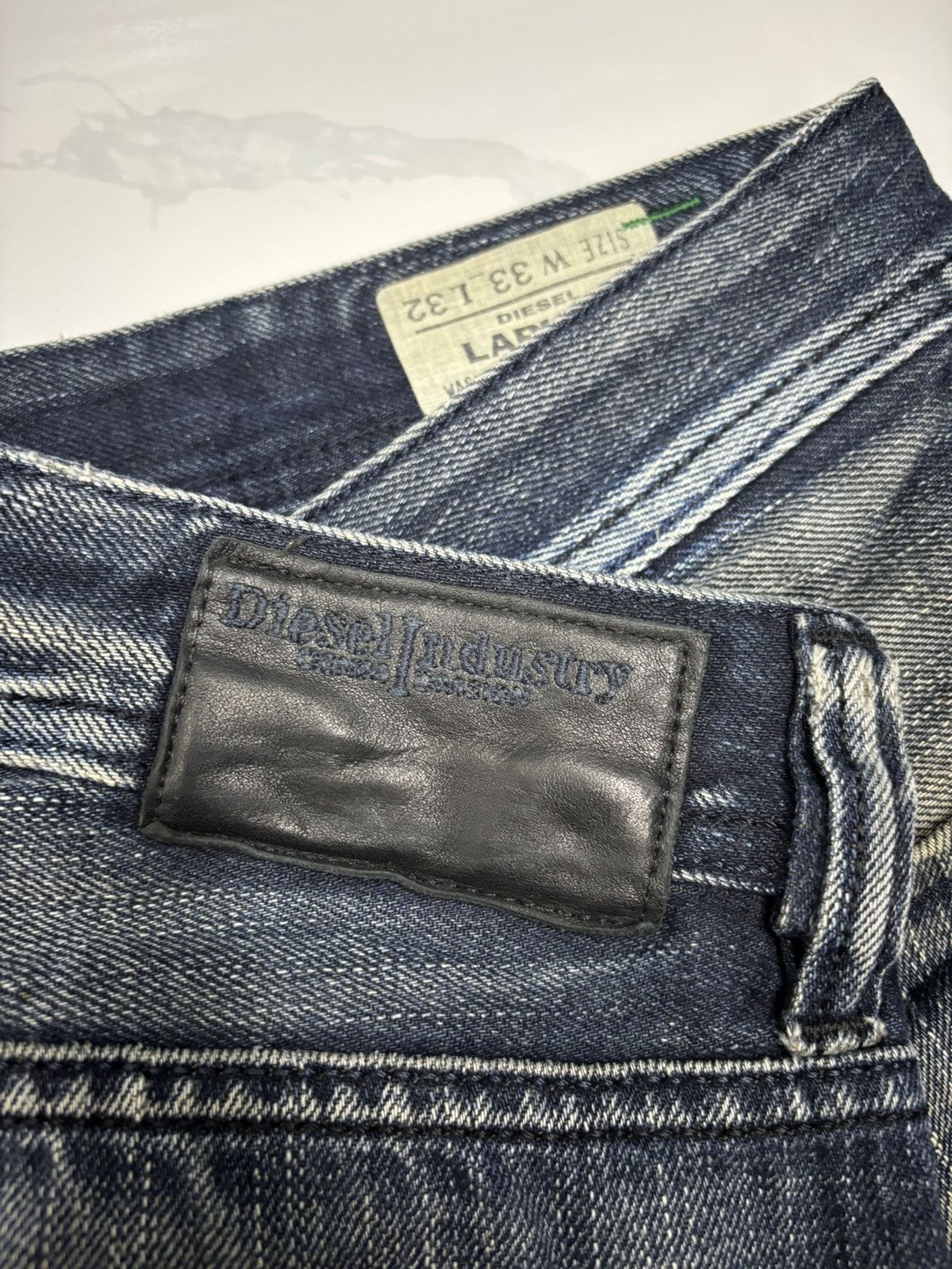 Diesel DIESEL LARKEE LOOSE WIDE DARK DENIM JEANS Size US 33 - 17 Thumbnail