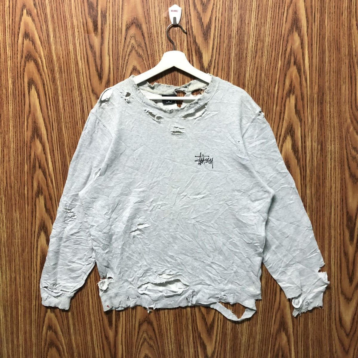 Stussy Vintage Stussy Distressed Sweatshirt Crewneck Size US M / EU 48-50 / 2 - 3 Thumbnail