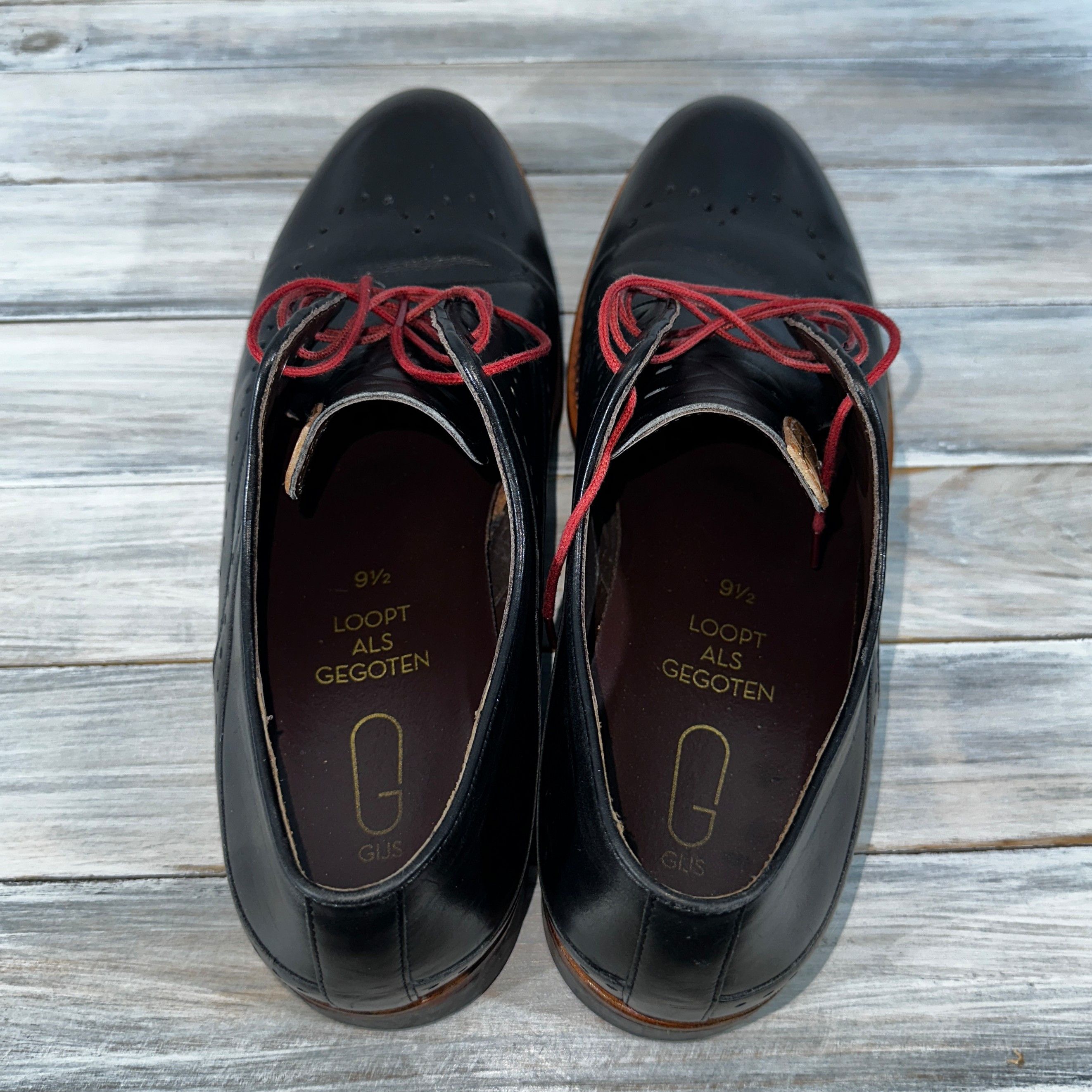 Leather GLJS Loopt Als Gegoten Leather Shoes Luxury Brand Italy Size US 9.5 / EU 42-43 - 22 Thumbnail