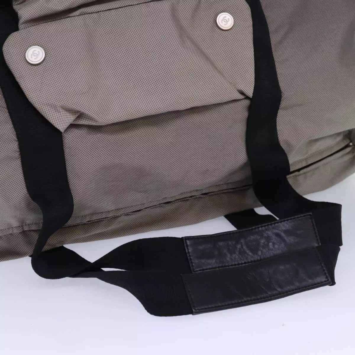 Chanel CHANEL Sports Line Boston Bag Nylon Black Gray Size ONE SIZE - 14 Thumbnail
