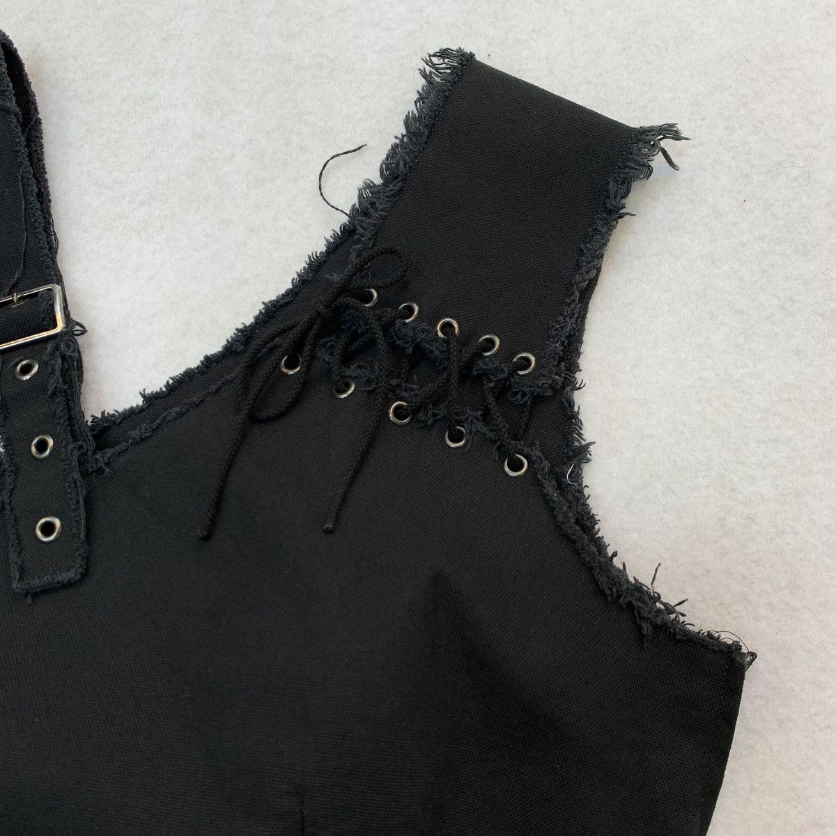 Other 2000s B.P.N (Black Peace Now) Canvas Bondage Corset Top Size M / US 6-8 / IT 42-44 - 4 Thumbnail