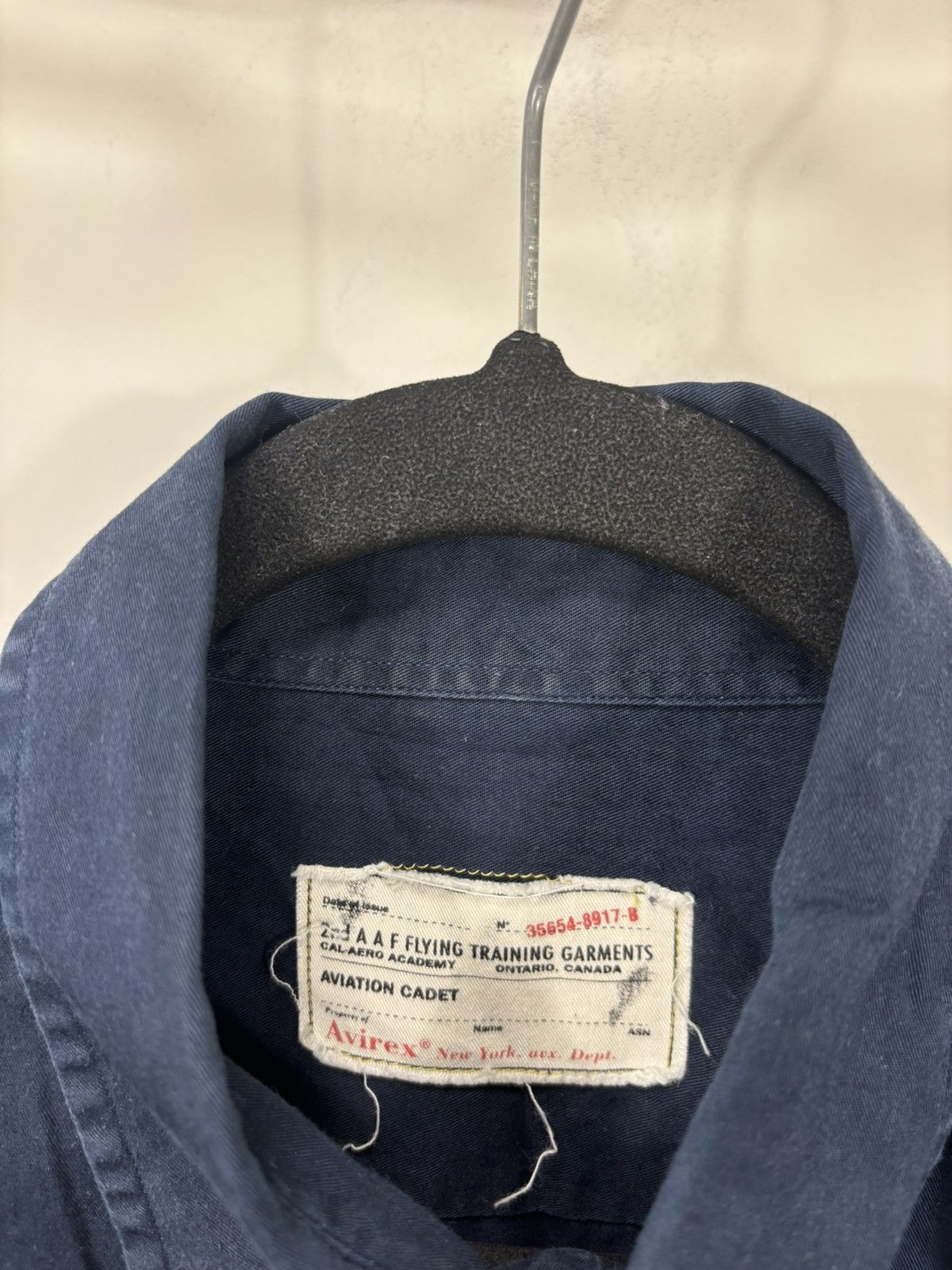 Avirex Vintage Avirex Men’s Navy Blue Military Long Sleeve Shirt Size US M / EU 48-50 / 2 - 8 Thumbnail