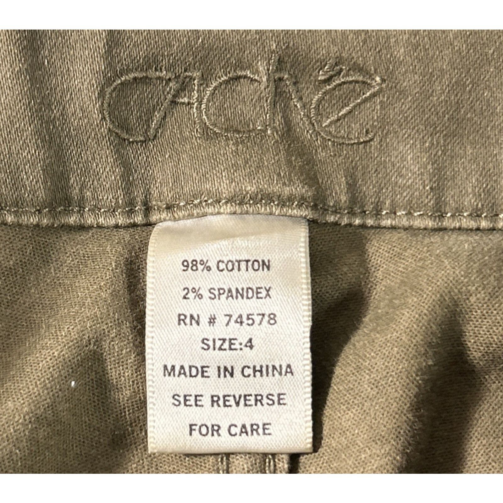 Levi's Rhinestoned Cargo Pants Women 4 30x27 Stretch Slim Ankle Zip Size 27" / US 4 / IT 40 - 4 Thumbnail