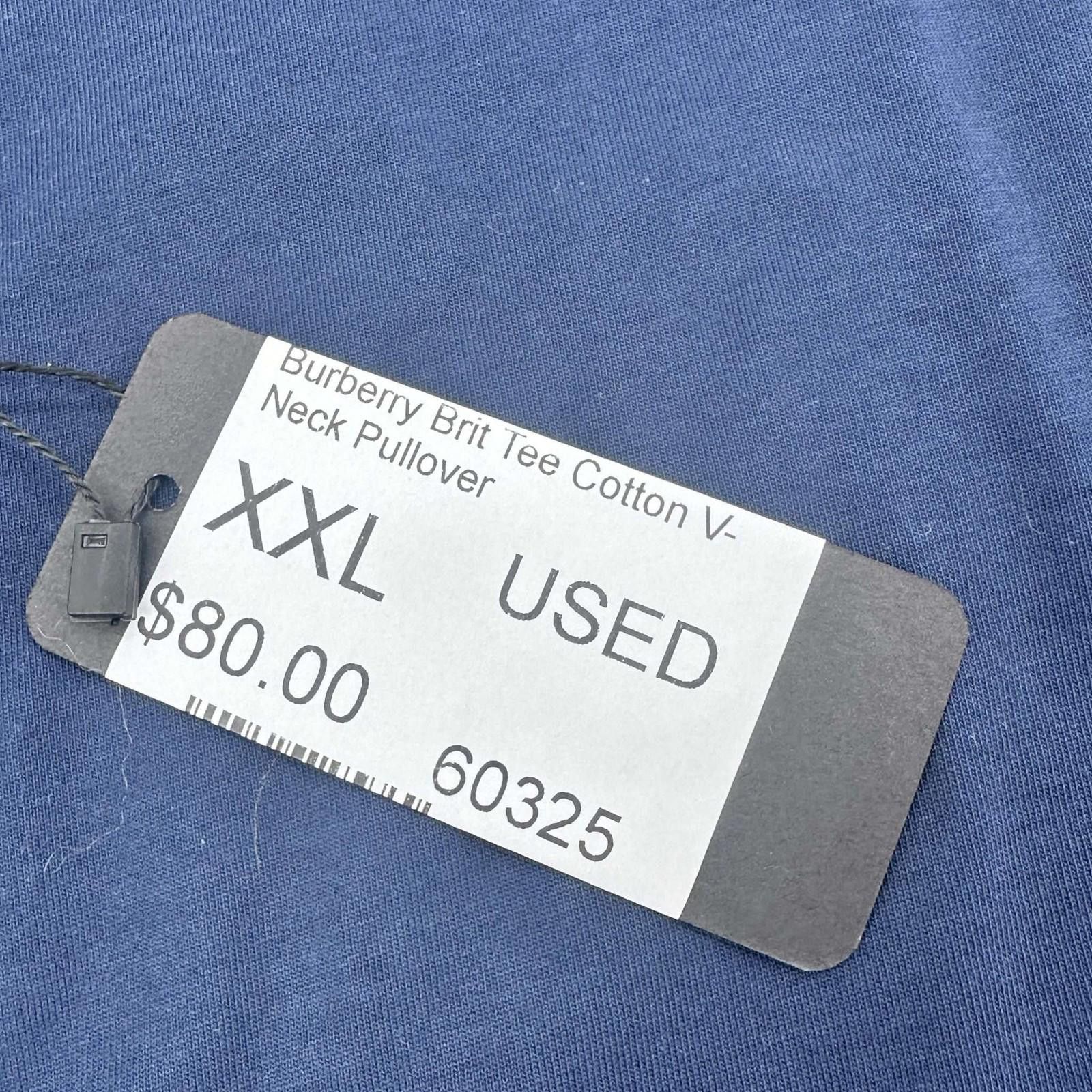 Burberry Burberry Brit Tee Cotton V-Neck Pullover XXL Used Size US XXL / EU 58 / 5 - 5 Thumbnail
