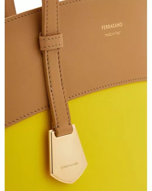 Salvatore Ferragamo o1s1rm0924 Size: OS / Charming Tote Bag in Yellow/Brown Size ONE SIZE - 2 Thumbnail