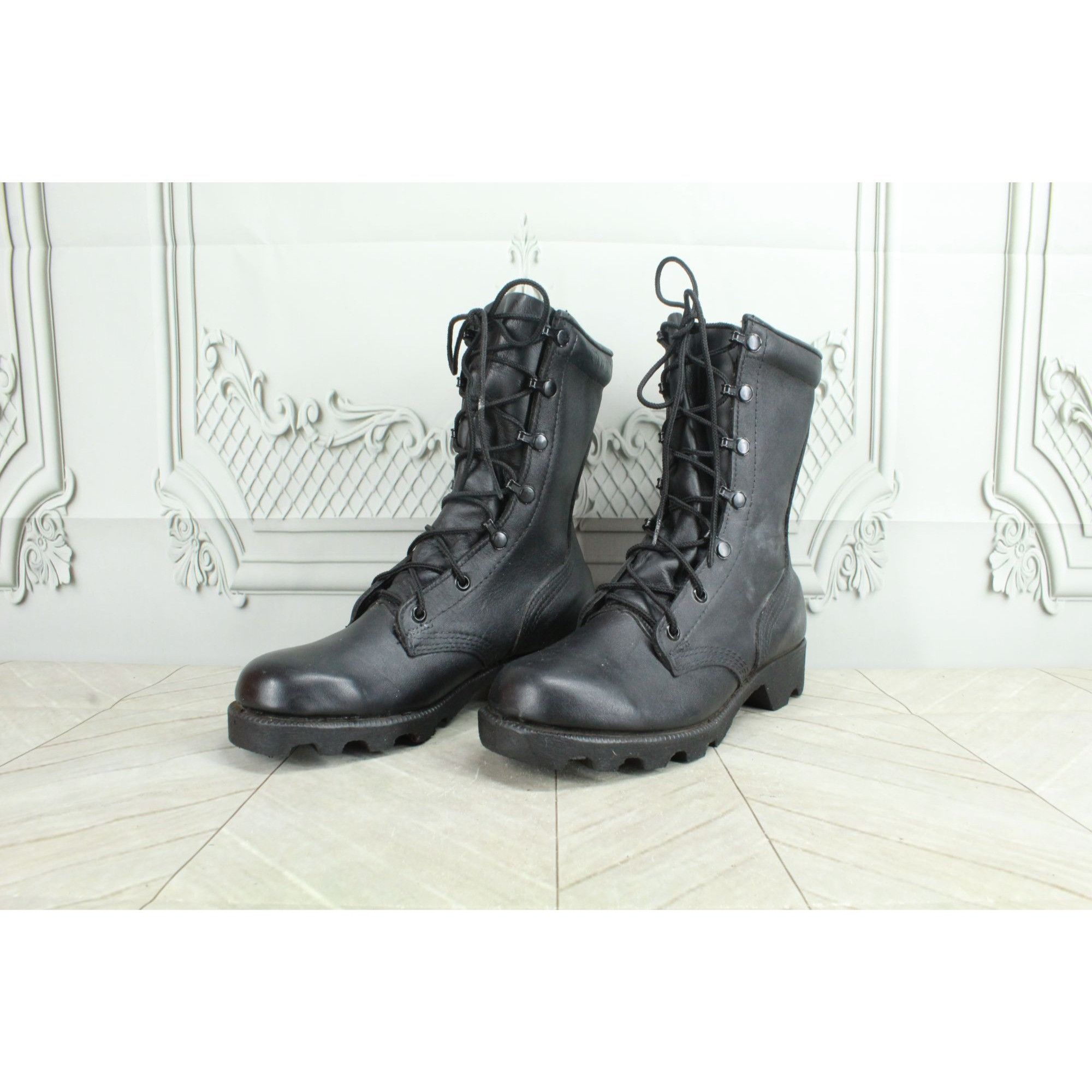 Other Ro-Search Black Leather Lace Up Round Toe Combat Boots Size US 6 / IT 36 - 2 Thumbnail