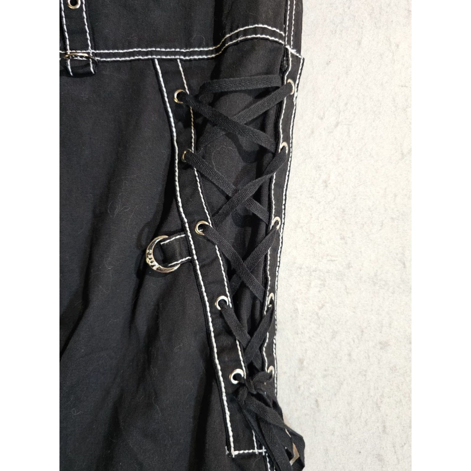 Tripp NYC VINTAGE TRIPP NYC Daang Goodman Black Bondage Chains Goth Pants Sz 17 Inseam 32 Size 38" / US 16 / IT 52 - 2 Thumbnail