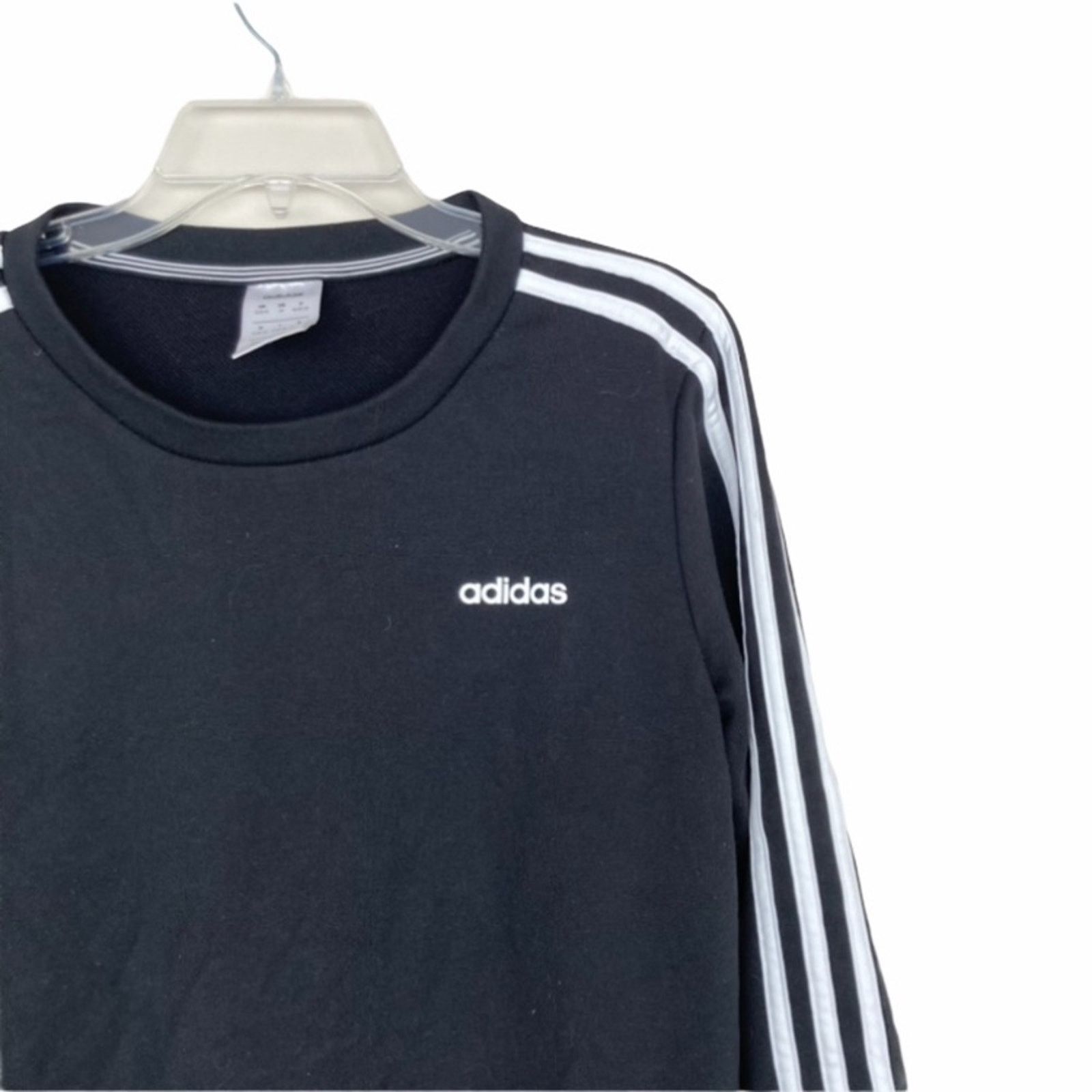 Adidas Adidas Black Crewneck Sweatshirt Sz M Size US M / EU 48-50 / 2 - 2 Thumbnail