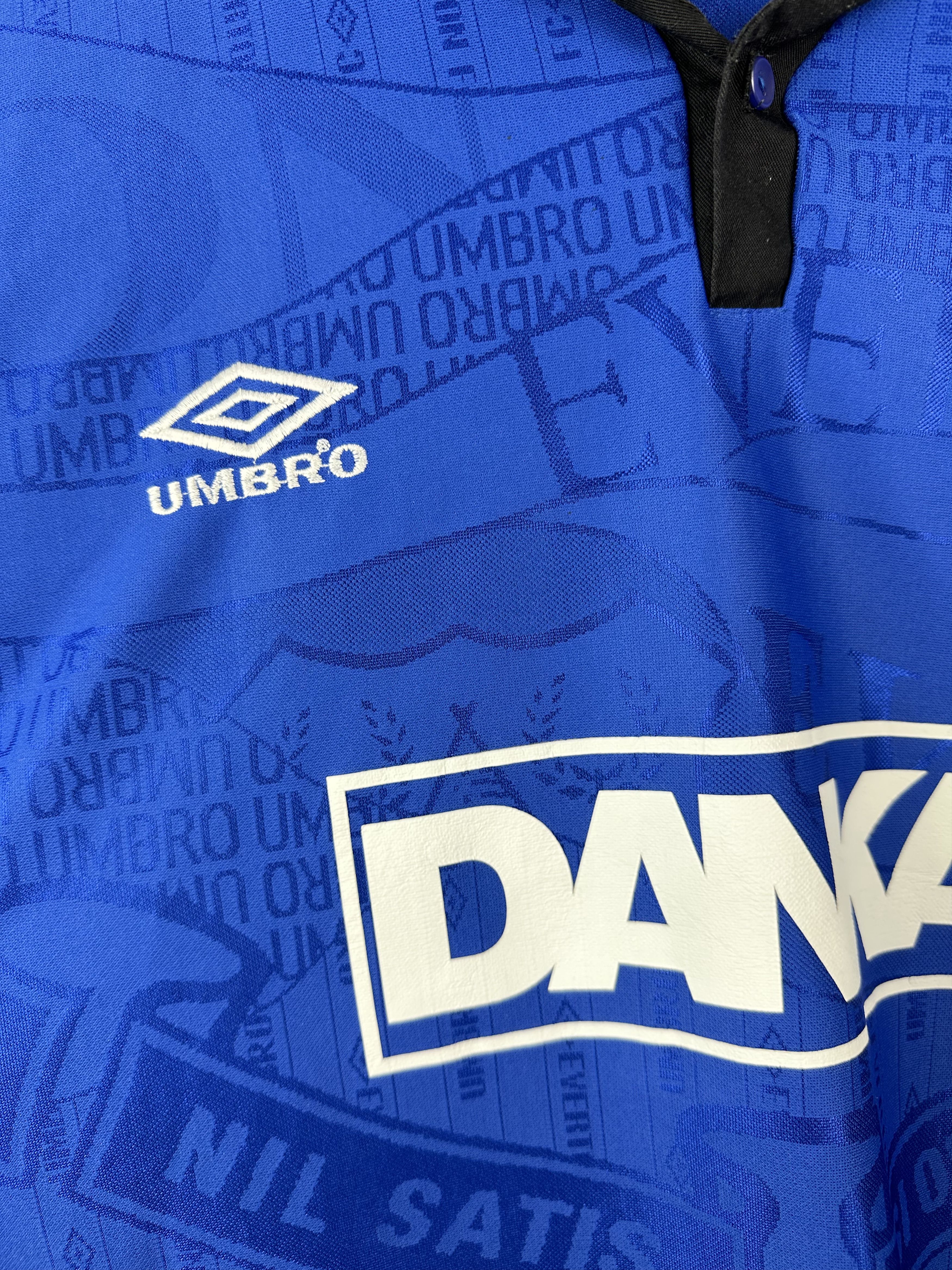 Umbro × Vintage Everton Home football shirt 1995 Soccer Umbro Jersey Rare Size US XL / EU 56 / 4 - 7 Thumbnail