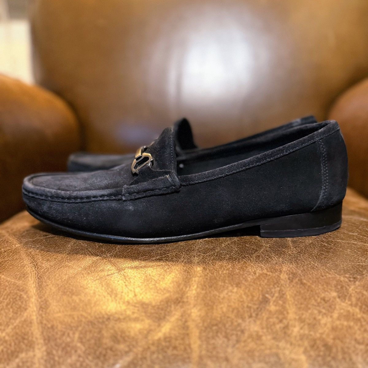Allen Edmonds Allen Edmonds Black Suede Penny Loafers – 11D – Made in USA Size US 11 / EU 44 - 2 Thumbnail