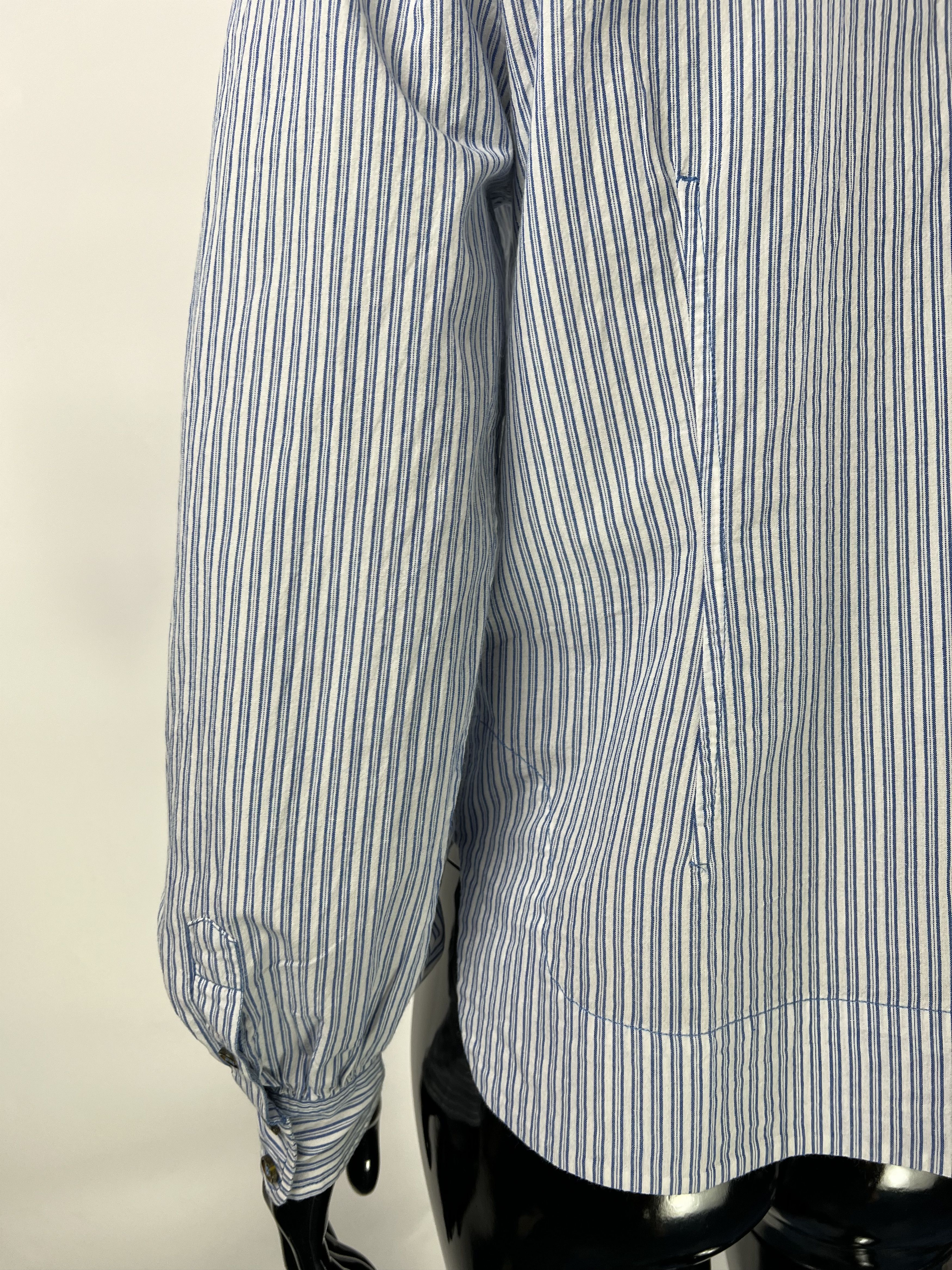 Ganni Ganni Collar Ruffle Gingham Striped Shirt Blouse Size 36 Size S / US 4 / IT 40 - 8 Thumbnail