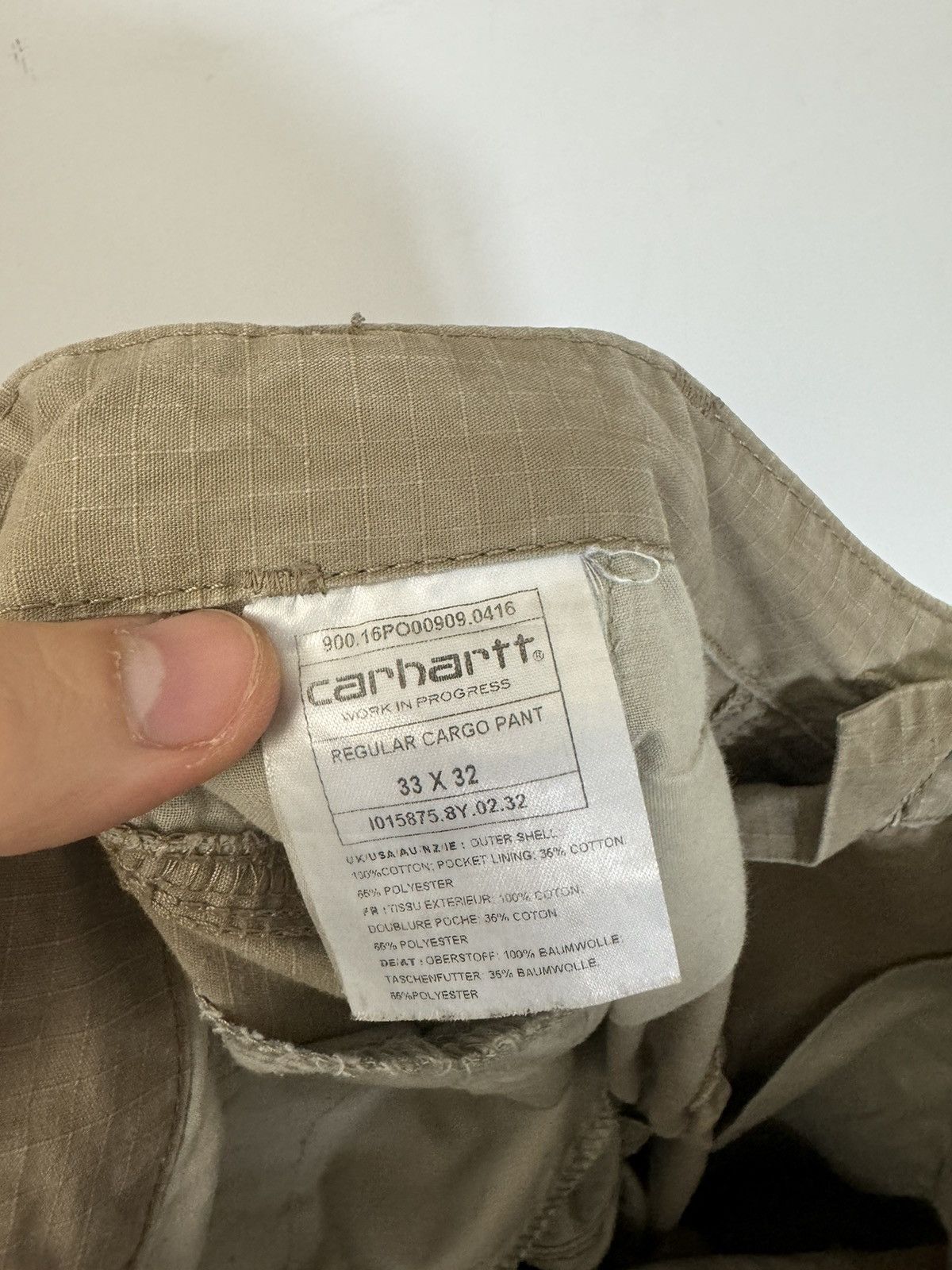 Carhartt Carhartt Regular Cargo Pant Beige Vintage Workwear Rare Hype Size US 33 - 3 Thumbnail