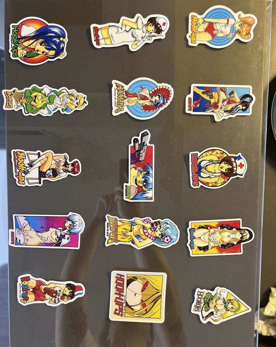 image of Hook Ups Hook - Ups Sticker Lot Of 15 ! 2 in White, Men's